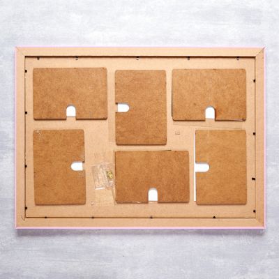 Фоторамка МДФ "Мой день рождение" на 6 фото 52х36 см.