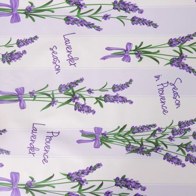 Клеёнка столовая на тканевой основе Доляна «Лаванда», рулон 20 метров, ширина 137 см