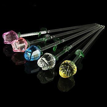 Сувенир "Роза" стеклянная (высота 30 см)