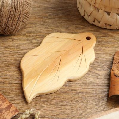 Доска "Лист" 18 см, можжевельник