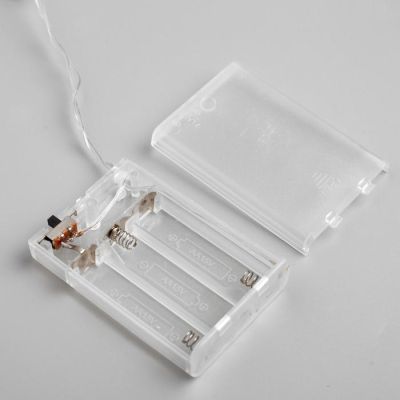 Гирлянда «Нить» 3 м с насадками «Шарики», IP20, прозрачная нить, 20 LED, свечение мульти, AAх3