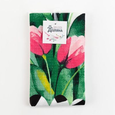 Полотенце кух."Доляна" Цвети от счастья 35х60 см, 100% хл, 160г/м2