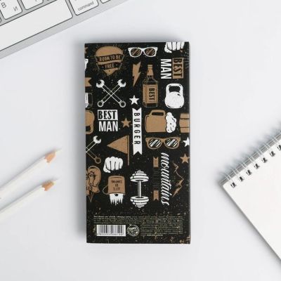 Блок бумаг для записей, стикеры, ручка «Для крутого мужика»