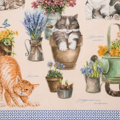 Фартук "Этель" Уютные 70х60 см, 100% хлопок, саржа 190 г/м2