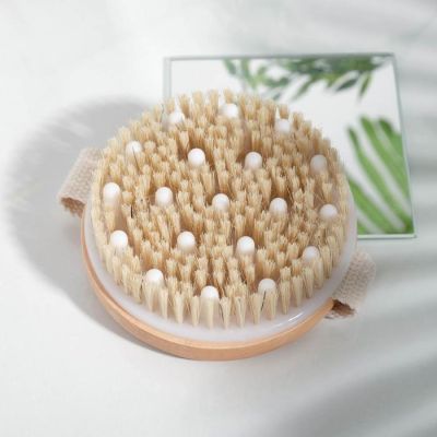 Набор с щеткой для сухого массажа «Время думать о себе», дерево