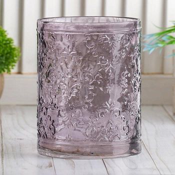 Ваза "Джеремми-2" d-11см, h-15см с орнаментом цветной микс