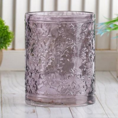 Ваза "Джеремми-2" d-11см, h-15см с орнаментом цветной микс