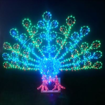 Светодиодная фигура «Павлин», 270 × 170 × 115 см, 250 Вт, 220 В