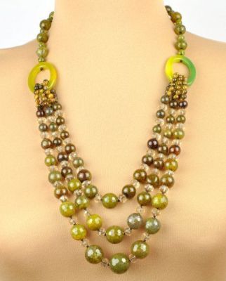 Бусы Агат, хрусталь "Первая Леди" арт.П2496