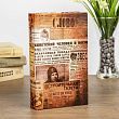 Сейф-книга дерево "Советский человек в космосе" кожзам 21х13х5 см