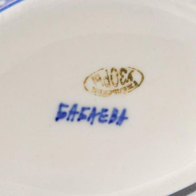 Салфетница «Лебедь», гжель