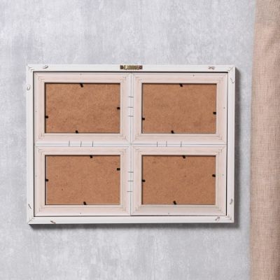 Фоторамка пластик на 4 фото 10х15 см "Под дерево" 32,5х42,5х2,5 см