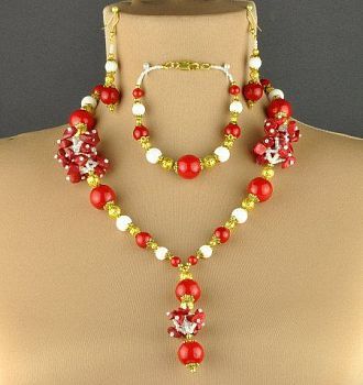 Комплект Кахолонг, прес.коралл "Клавдия" арт.ВАС-645