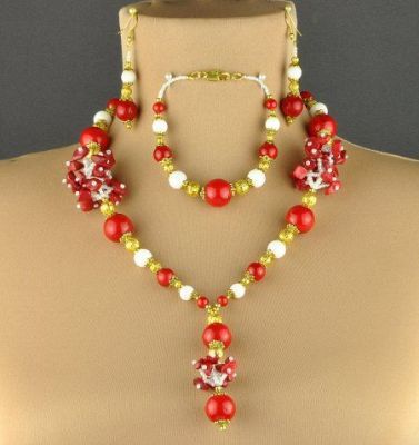 Комплект Кахолонг, прес.коралл "Клавдия" арт.ВАС-645