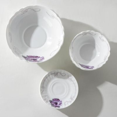 Сервиз столовый Доляна «Сиреневое блаженство», 37 предметов