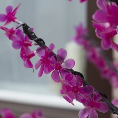 Светодиодное дерево «Баугиния» 1.5 м, 480 LED, постоянное свечение, 220 В, свечение фиолетовое