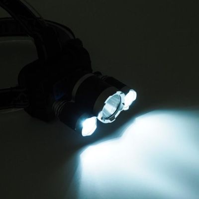 Фонарь налобный аккумуляторный "Мастер К", 10 Вт, 1200 мАч, 600 лм,8х9х6 см, микс