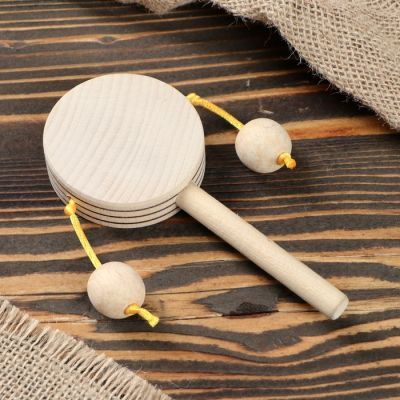 Сувенир деревянный "Барабанчик", 15 см, массив бука