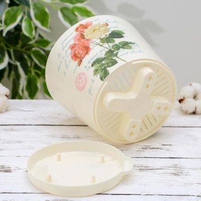 Кашпо с прикорневым поливом Easy Grow, 2 л, цвет молочный прованс