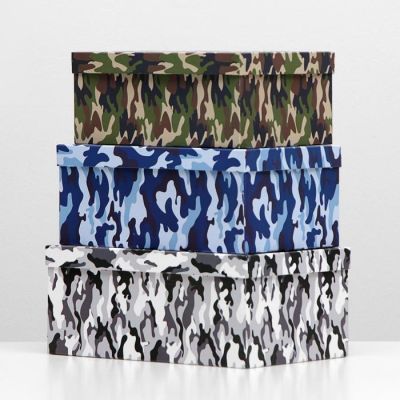 Набор коробок 3 в 1 "Милитари 2", 30,5 х 20 х 13 - 26 х 17,5 х 11 см