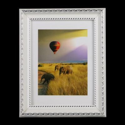 Фоторамка пластик 15х20 см (881S) белый с серебром