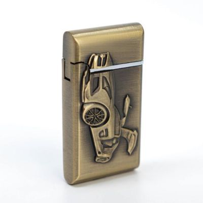 Зажигалка газовая "Автомобиль", пьезо, золото