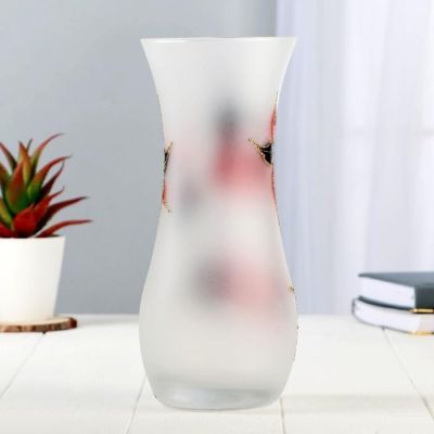 Ваза "Домино" матовая d-10.5см  h-25.5см