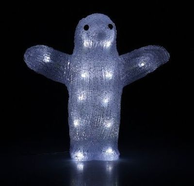 Фигура акрил. "Пингвин белый" (29х16 см.)