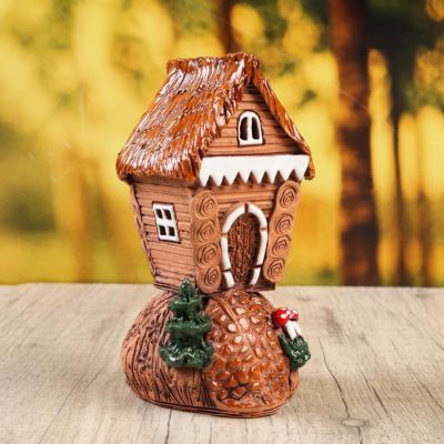 Аромалампа Домик «Лесная изба», малая, ручная работа, микс 9 см