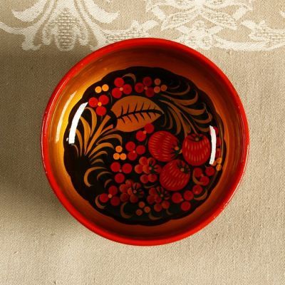 Чашка, 12х6 см, хохлома