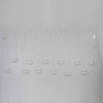 Гирлянда «Бахрома» 2.4 × 0.7 м с насадками «Шарики», IP20, прозрачная нить, 108 LED, свечение мульти, 8 режимов, 220 В