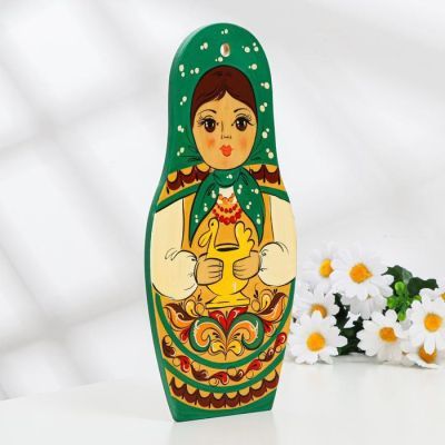 Доска разделочная «Матрёшка», 14,5×0,8×30 см, ракульская роспись