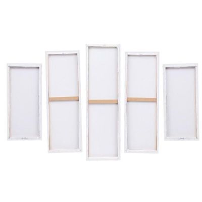 Модульная картина "Белые орхидеи у воды" (2-23х52; 2-24х70; 1-24х80) 120х80см