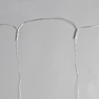 Гирлянда «Занавес» 2 × 2 м роса, IP20, серебристая нить, 300 LED, свечение белое, 12 В