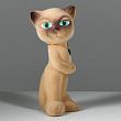 Копилка "Кошка Анжела", покрытие флок, бежевая, 27 см