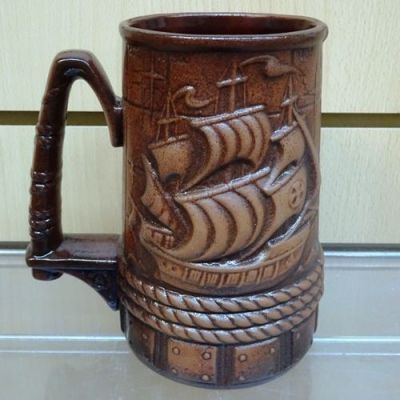 Кружка для пива "Парусник" 750 мл (керамика)