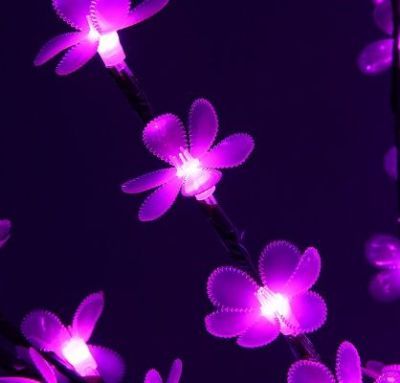 Светодиодная ваза "Цветок сакуры" (80 × 16 см. розовый)