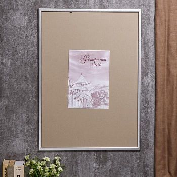 Фоторамка сосна с19 50х70 см (серебро)