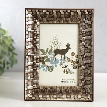 Фоторамка пластик 10х15 см "Золотая кладка" 20х15х2,3 см