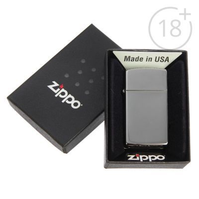 Зажигалка ZIPPO 20492 Slim с покрытием Black Ice
