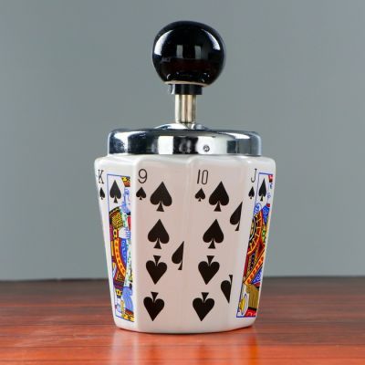 Пепельница бездымная "Карты", 14.5х10 см, микс