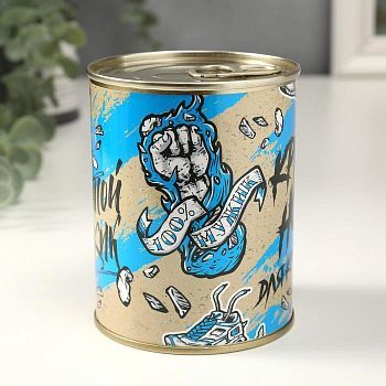 Носки в банке "Крутые носки для крутого мужика" (мужские, цвет микс)