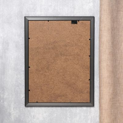 Фоторамка пластик 30х40 см "Пшеница" чёрная с золотом 44х34 см