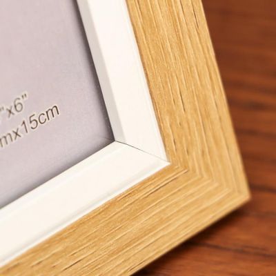 Фоторамка пластик 10х15 см "Бук с белым обрамлением" 18,8х13,8х1 см