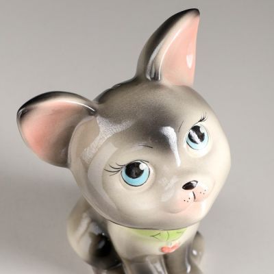 Копилка "Гаврик", глянец, серая, 22 см