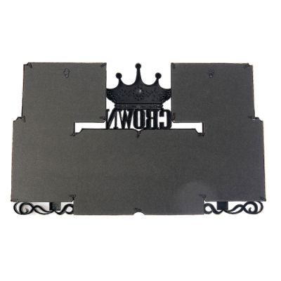 Фоторамка пластик на 6 фото 10х15 см "Корона" тёмное золото 34х56 см