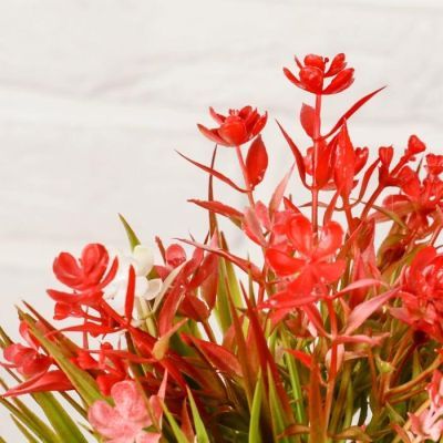 Композиция "Осока с цветочками" 7*20 см, микс