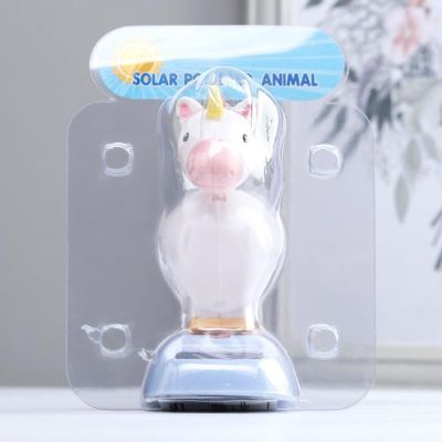 Маятник пластик от солнечной батареи "Единорог с радужной гривой" 11х6,5х5 см