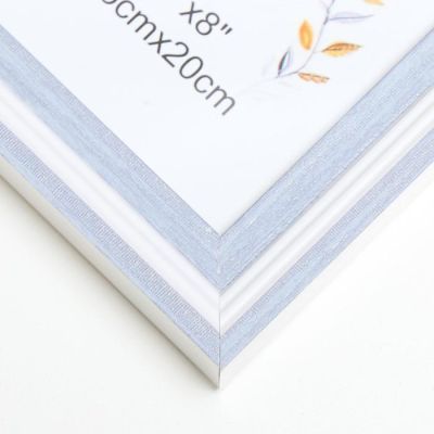 Фоторамка пластик 15х20 см "Белая с сиренью" 22,5х17,5 см