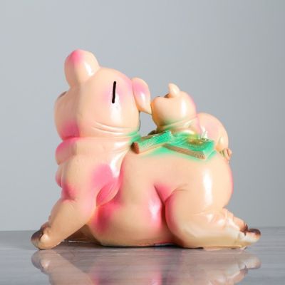 Копилка "Свинка мама", глянец, разноцветная, 27 см